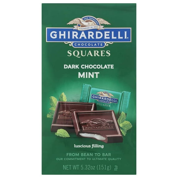 Ghirardelli Dark Chocolate Mint Squares - 5.32 oz Packaging may vary