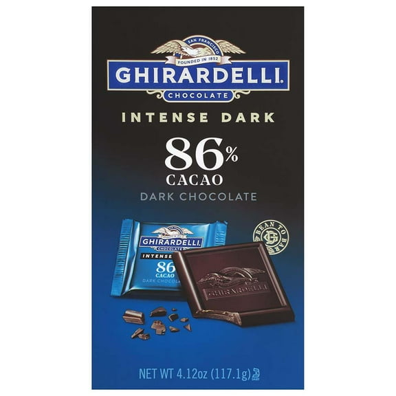Ghirardelli Intense Dark 86% Cacao Chocolate Squares - 4.12 oz- Pack of 2