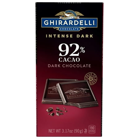 2 Pack - Ghirardelli Intense Dark 92% Cacao Chocolate Bar - 3.17 oz Packaging may vary