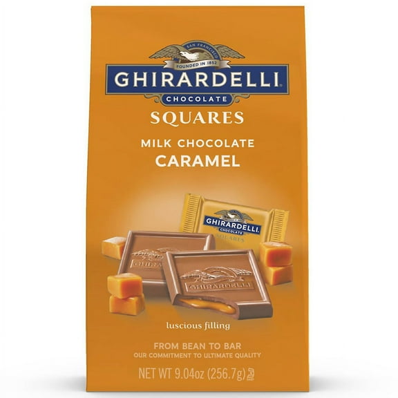 Ghirardelli Large Squares Bag Milk Chocolate & Caramel 9.04oz