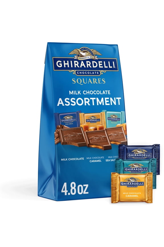 Milk Chocolate Candy SQUARES Assortment, 4.8 oz Bag