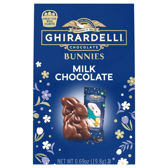 Ghirardelli Milk Chocolate Bunnies Easter Candy - 0.69 oz- Pack of 2