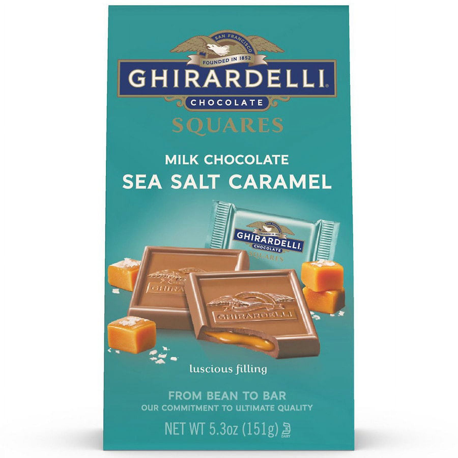 Ghirardelli Milk Chocolate Sea Salt Caramel Squares Milk & Sea Salt