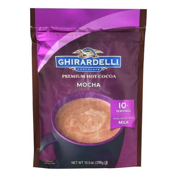 Ghirardelli Mocha Hot Chocolate Pouch, 10.5 oz - Case of 6