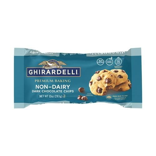 Ghirardelli Non-Dairy Dark Chocolate Chips For Baking, Premium Baking Chips, 10 Oz Bag (6 Bags) - Pack of 2