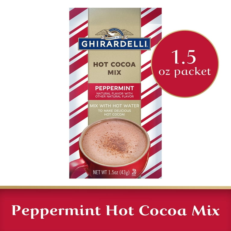 Ghirardelli Premium Quality Peppermint Hot Cocoa Mix, Rich