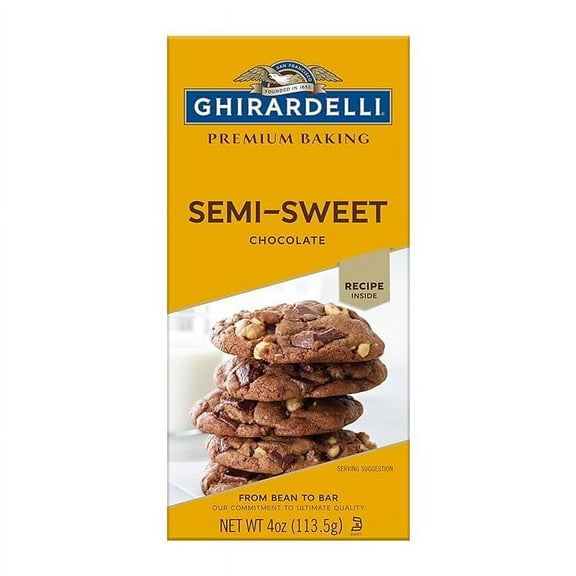 Ghirardelli Premium Baking Bar Semi-Sweet Chocolate - 4 oz (Pack of 1)