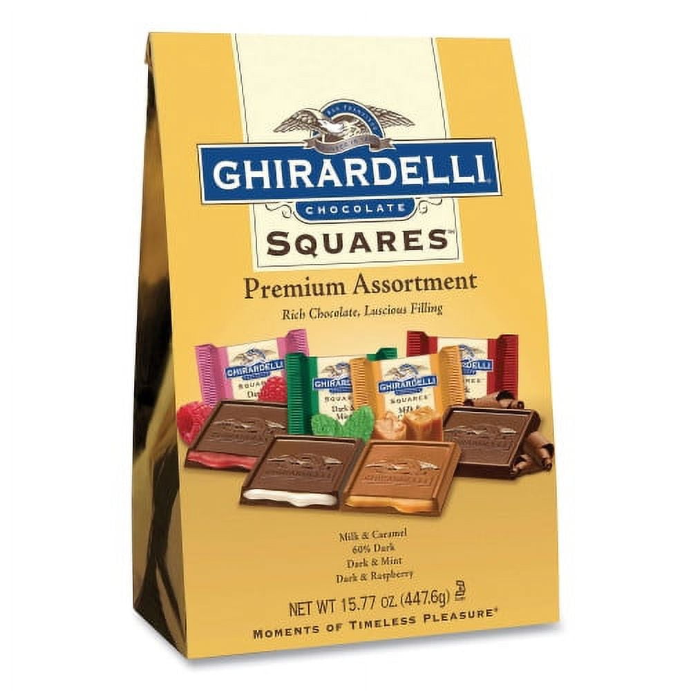 New Ghirardelli Premuim Assorted Dark and Milk Chocolate Squares, 15.77 oz Bag, Ships in 1-3 Business Days