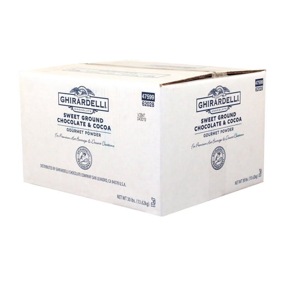Ghirardelli Sweet Ground Chocolate Cocoa Powder Bulk, 30 lb - Case of 1