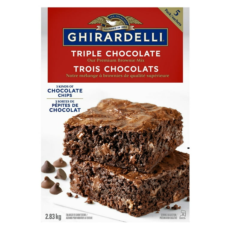 Ghirardelli Triple Chocolate Premium Brownie Mix, 5 Bags, 2.83kg