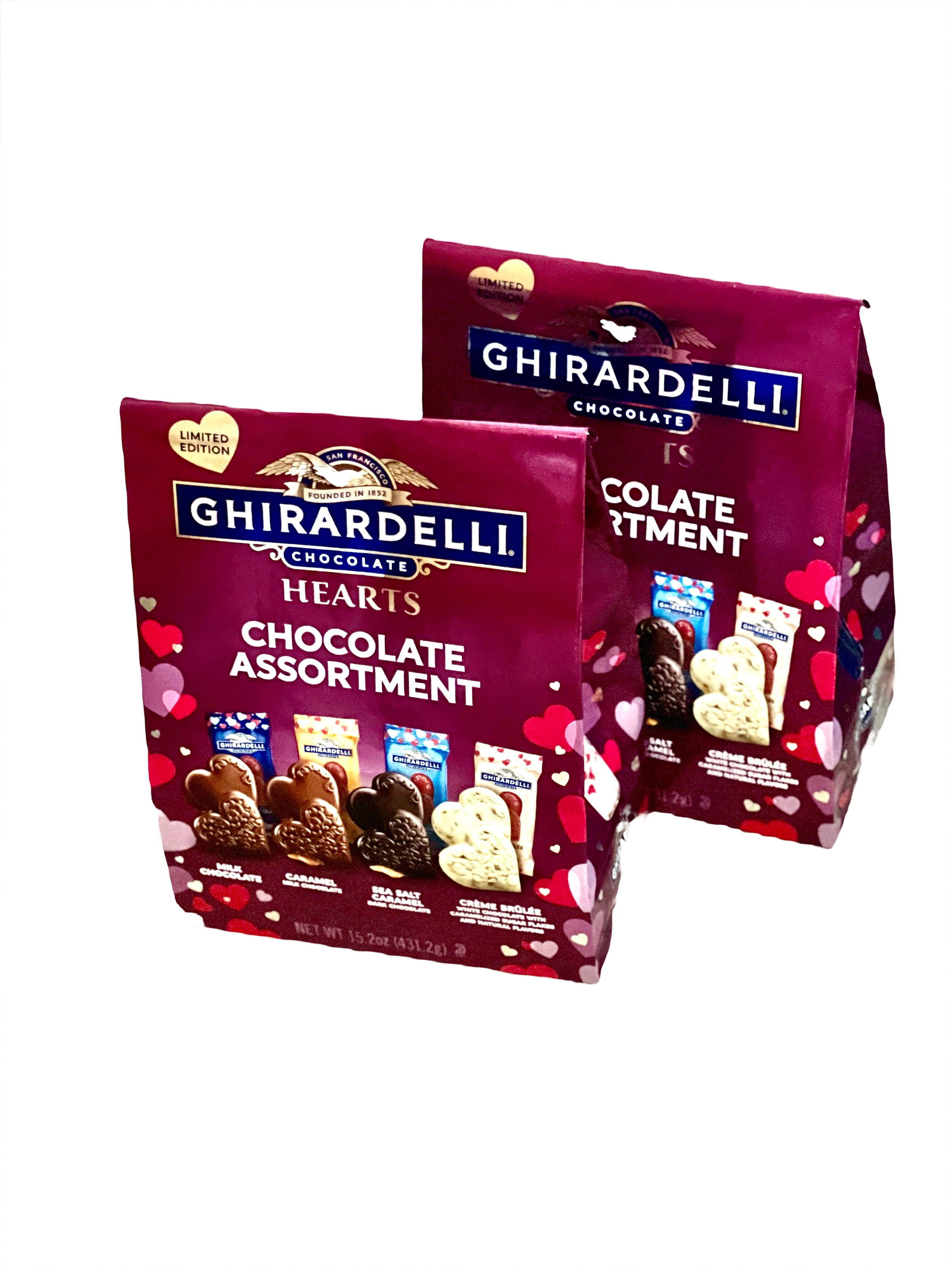 Ghirardelli Valentine's Chocolate Assortment Duet Hearts 15.2oz. (2 PACK)