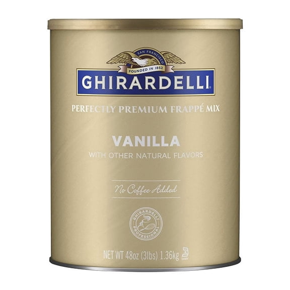 Ghirardelli Vanilla Frappe Can Drink Mix cs 6/3 lb