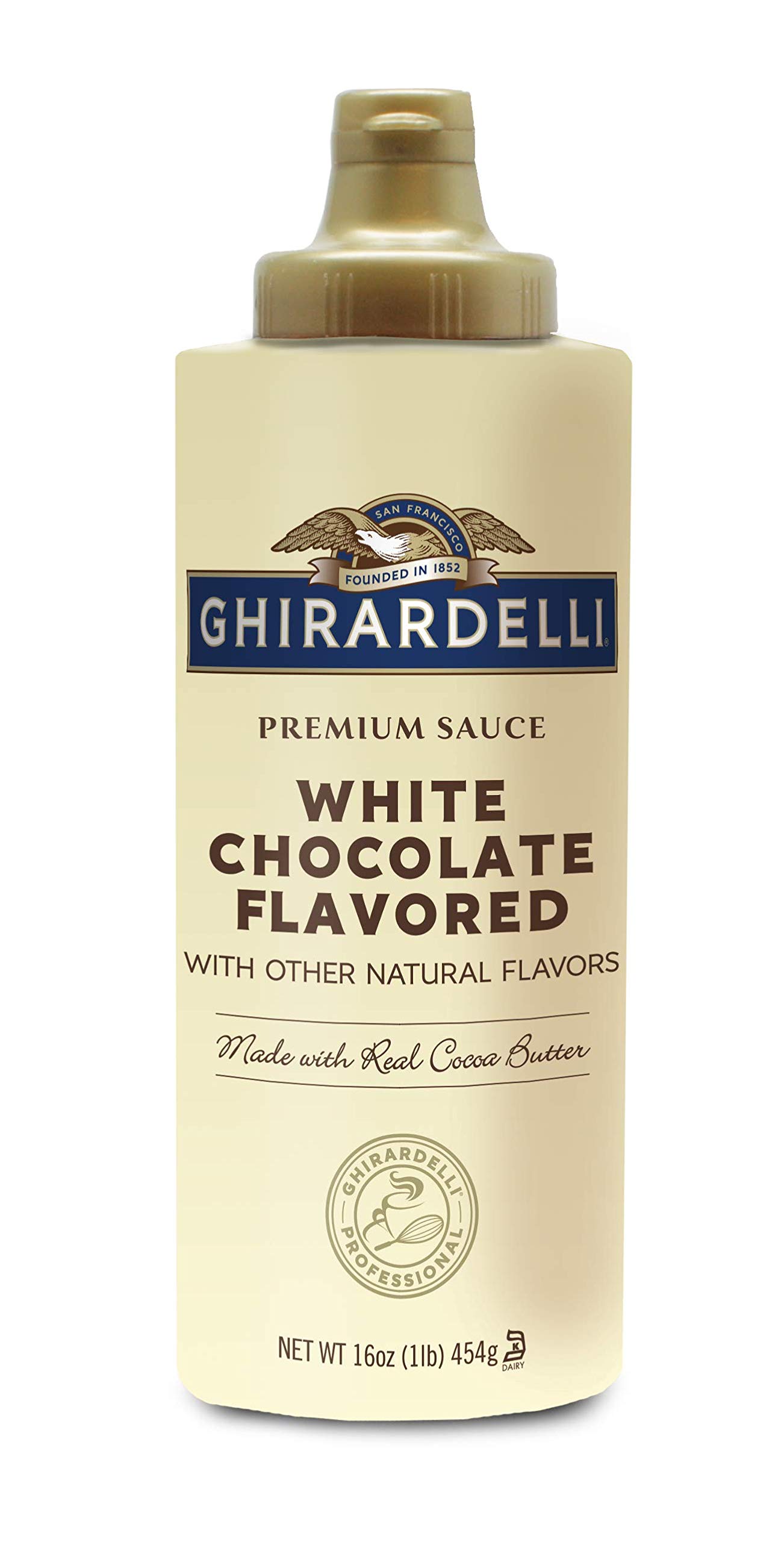 Ghirardelli White Chocolate Flavored Sauce Squeeze Bottle, 16 Oz