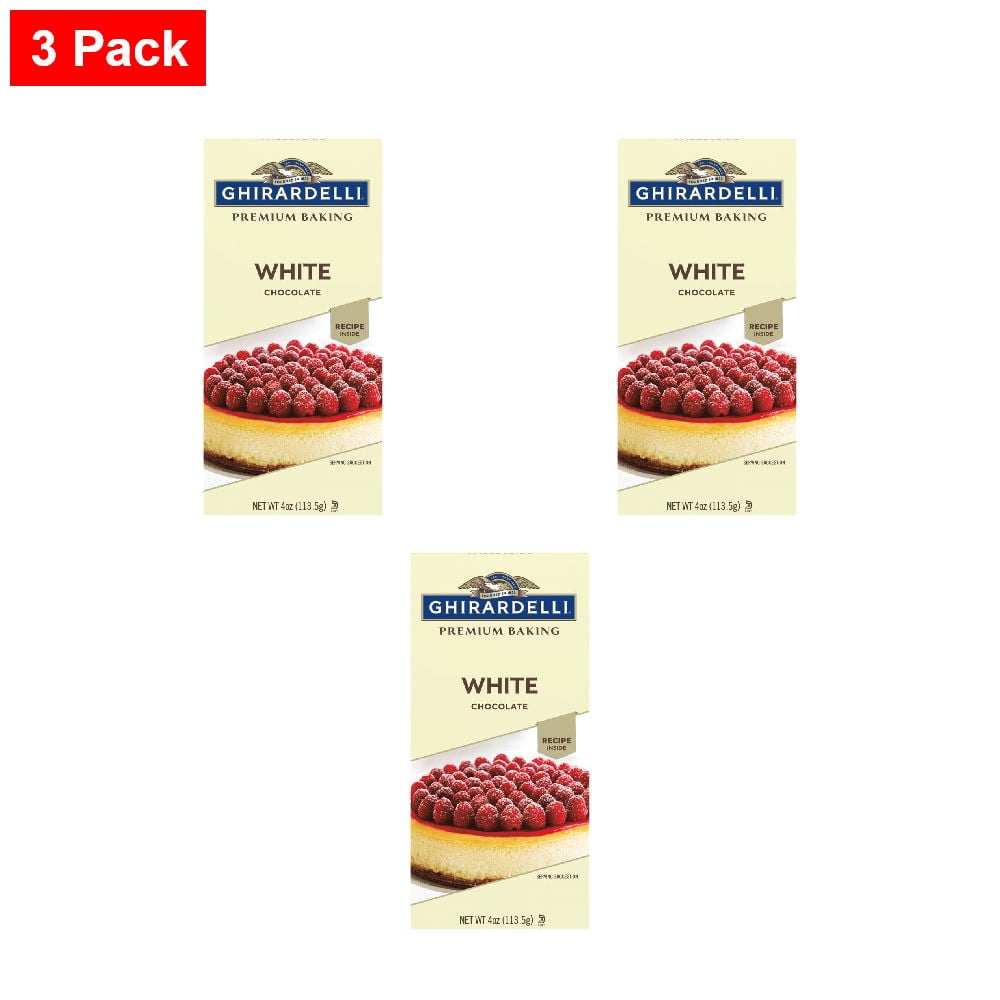 Ghirardelli White Chocolate Premium Baking Bar 4 oz - 3 Pack