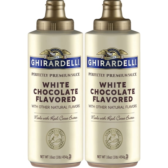 Ghirardelli White Chocolate Sauce 16 Oz Squeeze Bottle (Pack Of 2)
