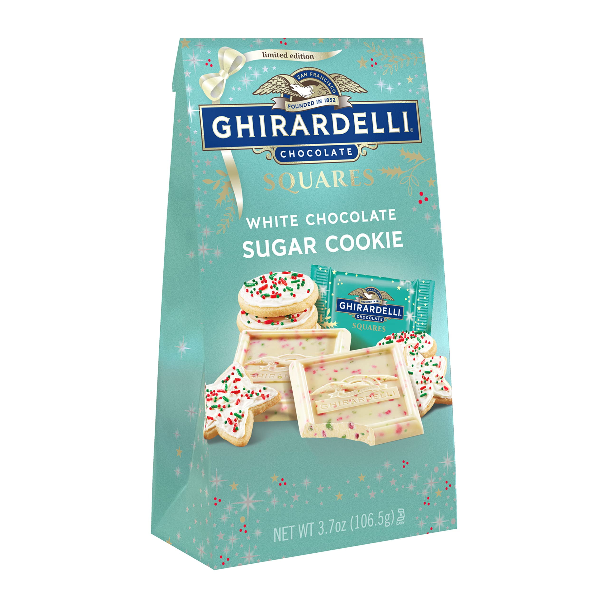 Ghirardelli White Chocolate Sugar Cookie Squares, 3.7oz bag