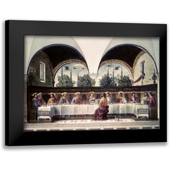 Ghirlandaio, Domenico 14x11 Black Modern Framed Museum Art Print Titled - Last Supper