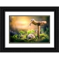 thumbnail image 1 of Ghizzi Panizza, Alberto 14x11 Black Ornate Wood Framed with Double Matting Museum Art Print Titled - The Awakening Of Snails, 1 of 4