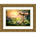 thumbnail image 1 of Ghizzi Panizza, Alberto 18x13 Gold Ornate Wood Framed with Double Matting Museum Art Print Titled - The Awakening Of Snails, 1 of 4