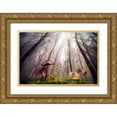 thumbnail image 1 of Ghizzi Panizza, Alberto 32x23 Gold Ornate Wood Framed with Double Matting Museum Art Print Titled - Small And Giant Creatures Of The Woods, 1 of 4