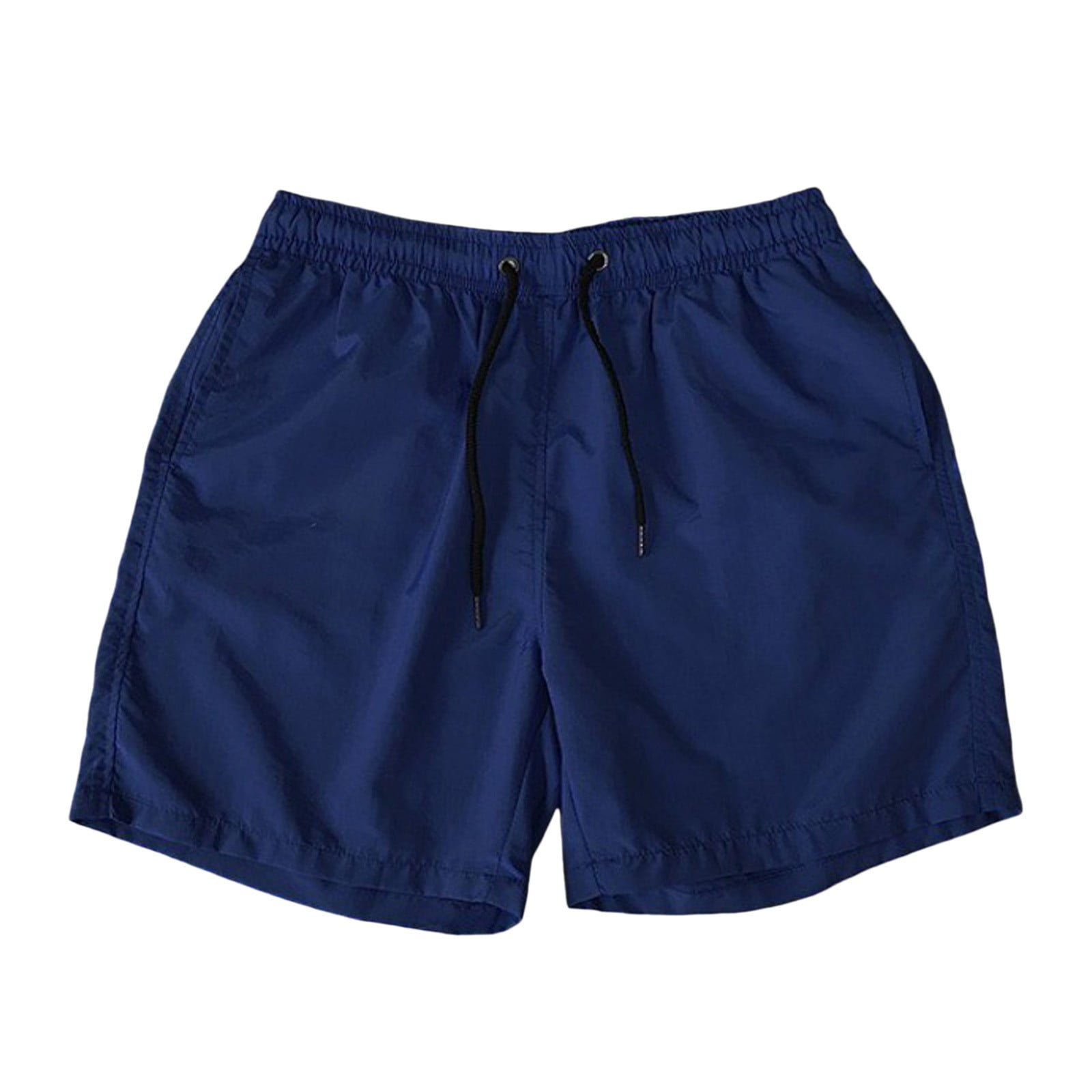 HomeToy Men's Summer Casual Shorts - Thin Cotton Beach Sports Pants (Size 32, Black)