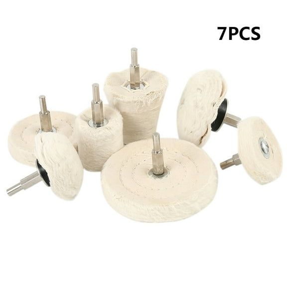 Ghojet 7Pcs Polishing Wheel Buffing Pads Mop Car Stainless Aluminum Polisher Drill Kit