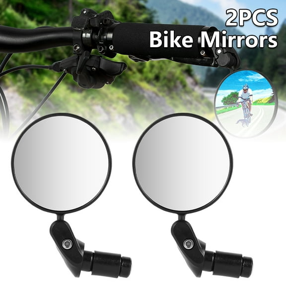 Ghojet Bike Mirrors, Hd Wide Angle Bicycle Rear View Mirrors, 360 Dregree Adjustable Rotation Handlebar Convex Mirror For Mountain Road Bike Cycling (2 Pcs)