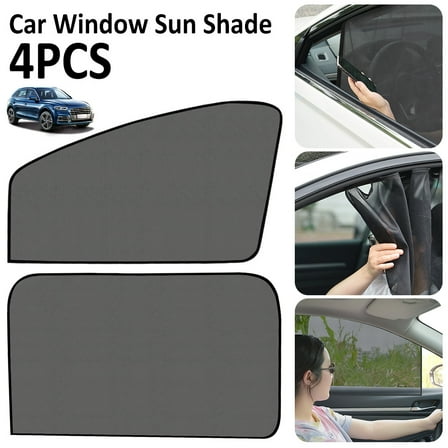 Ghojet Breathable Automotive Window Shade, Black, 8.97 x 5.07 x 0.97 Inches, 4 Count