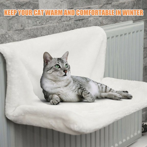 Ghojet Cat Kitten Hanging Pet Bed Warm Fleece Basket Cradle Hammock Plush Radiator