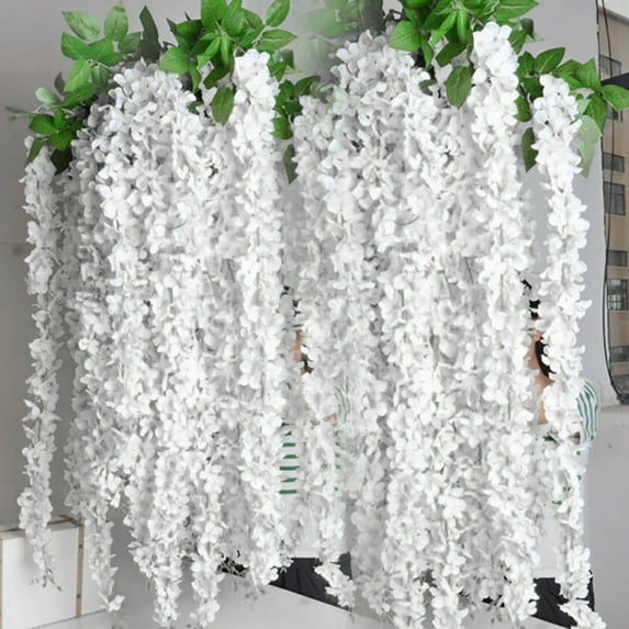 Ghojet Garden 20Pack 3.3Feet Artificial Fake Wisteria Vine Hanging Wall Garland Silk Flowers String for Wedding Party Outdoor Greenery Office Decoration
