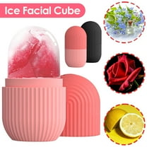 Ghojet Ice Roller for Face Reusable Ice Face Roller for Brightening Skin Removing Puffiness Easy-Using Skin-Tightening Ice Cube Face Roller Silicone Ice Cube Massager for Face Eyes Neck