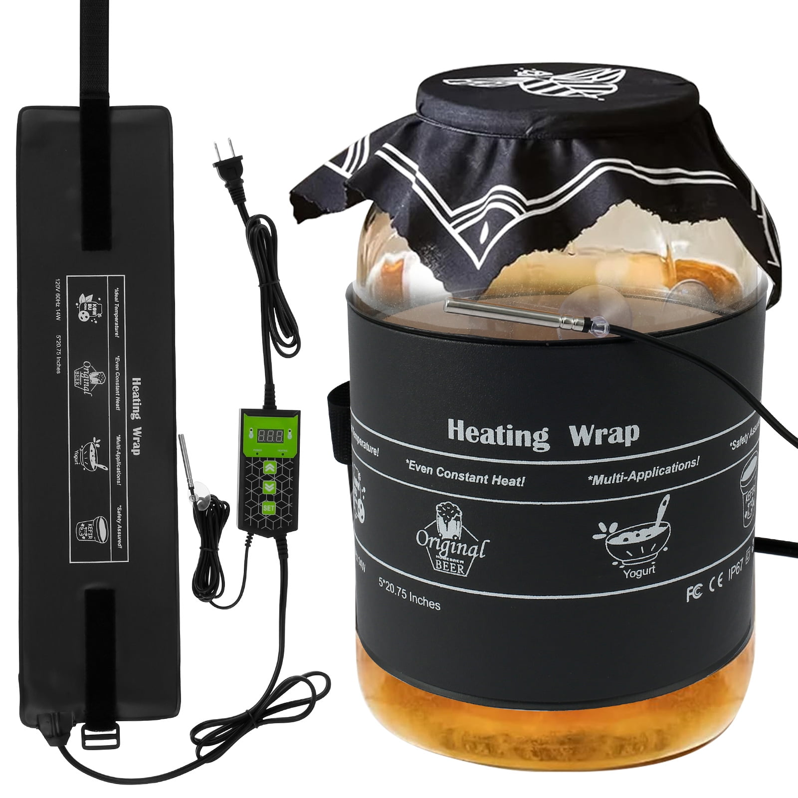 Ghojet Kombucha Heating Wrap Even Heating Kombucha Jar Heater Wrap