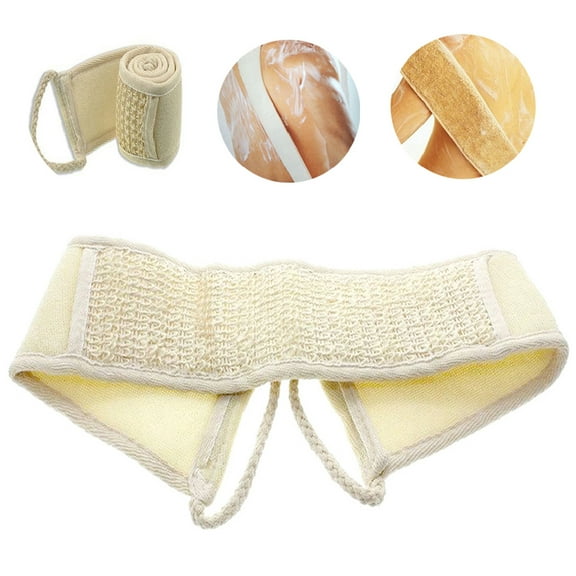 Ghojet Loofah Exfoliating Back Scrubber Set Natural Body Bath Sponge Pad Fast Drying Cleansing Back Scrubber for Men and Women