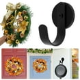 thumbnail image 1 of Ghojet Magnetic Metal Christmas Wreath Hanger Wreath Holder Front Door Hook for Christmas Decoration Matte Black (2 Pack), 1 of 9