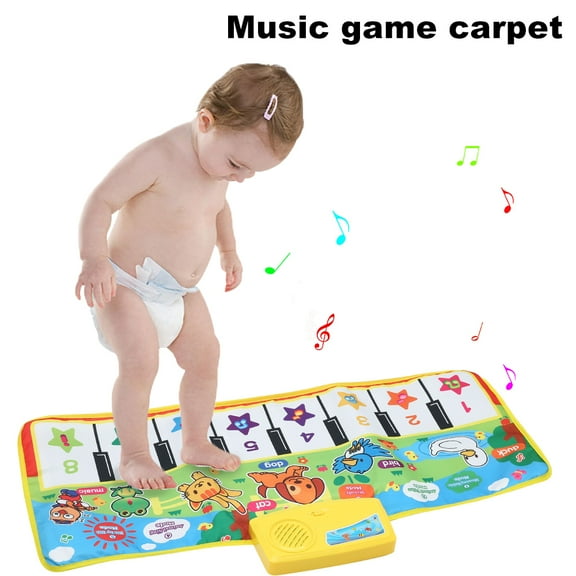 Ghojet Musical Piano Mat Musical Touch Keyboard Mat Touch Musical Game for Baby Kids, 73 x 35cm