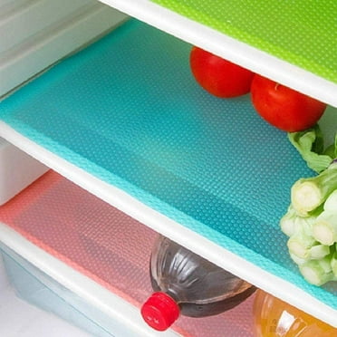 Ghojet Refrigerator Liners,6 Pcs Refrigerator Fridge Liners Mats Pads Washable for Shelves Drawer Table Refrigerator Accessories