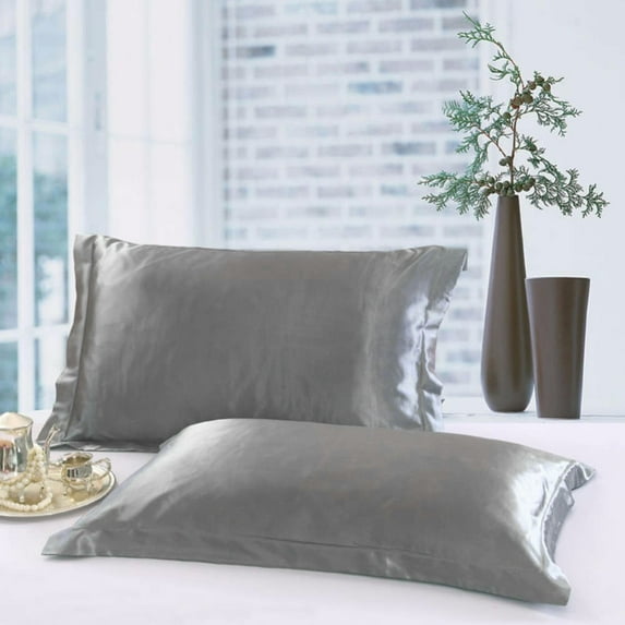 Ghojet Silk Pillowcases Queen Standard Size Satin Silk 48 cm*74 cm for Hair and Skin Hypoallergenic Both Sides for Hair Soft Breathable