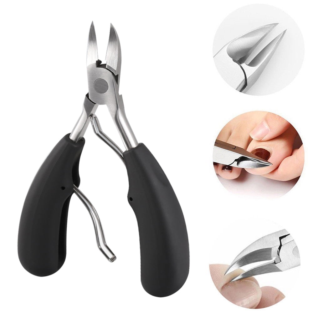 Ghojet Toenail Clippers,Coolmade Professional Ingrown Thick Fungal Toe Nail Clippers for Men Seniors Adult,Diabetic Toe Clipper Podiatrist Tool Pedicure Clippers Cutters Nipper with Rubber Handle,2Pcs