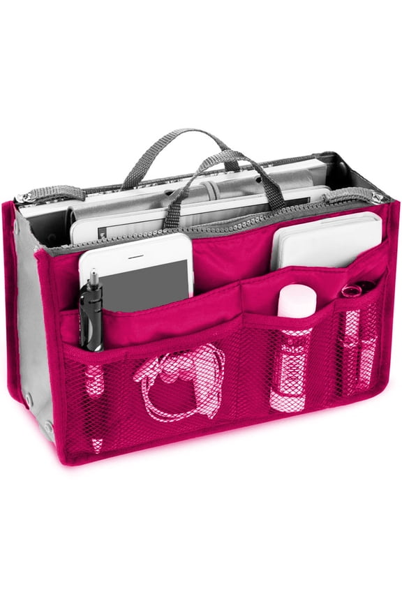 Travel Insert Handbag for Women, Cosmetic Makeup Purse Insert Liner Pouch Organizer Bag in Bag(large)