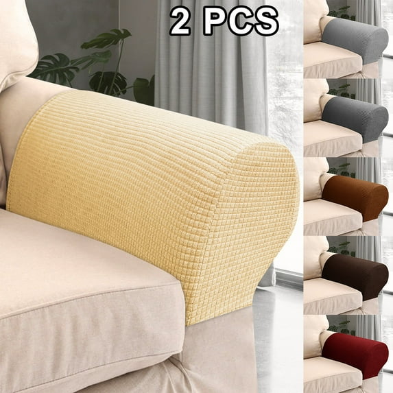 Ghopy 2pcs Sofa Arm Covers Armrest Cover High-Grade Spandex Stretch Arm Caps Waterproof Furniture Protector Dustproof Sofa Towel Slipcovers Armchairs Covers for Sofa Couches Recliner Armchairs