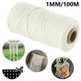 thumbnail image 1 of Ghopy Natural Cotton Rope Macrame Cord Braided Cotton Rope Kitchen Twine Cotton Cooking Rope Multipurpose String Sturdy Cotton Rope for Trussing Meat Kitchen DIY Crafts(328 ft), 1 of 9