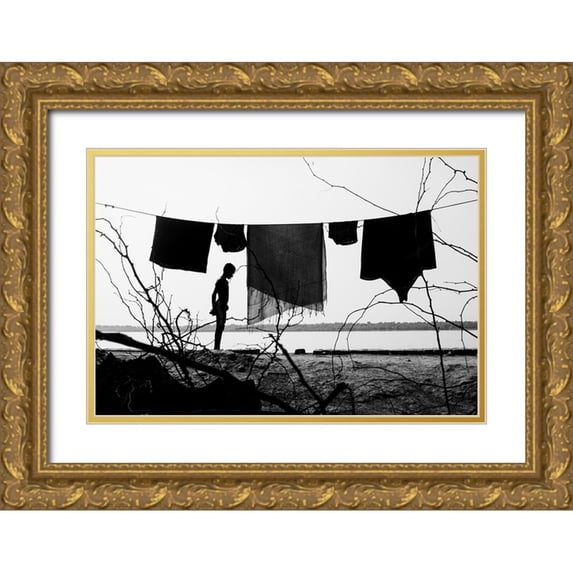 Ghosh, Tathagata 14x11 Gold Ornate Wood Framed with Double Matting Museum Art Print Titled - Solitude