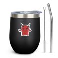 thumbnail image 1 of Ghost 12oz Insulated Wine Tumbler with Lid and Straw – Double Wall Vacuum Mug Stainless Steel 304 Interior for Hot & Cold Drinks Coffee, Wine, Cocktails, 1 of 5