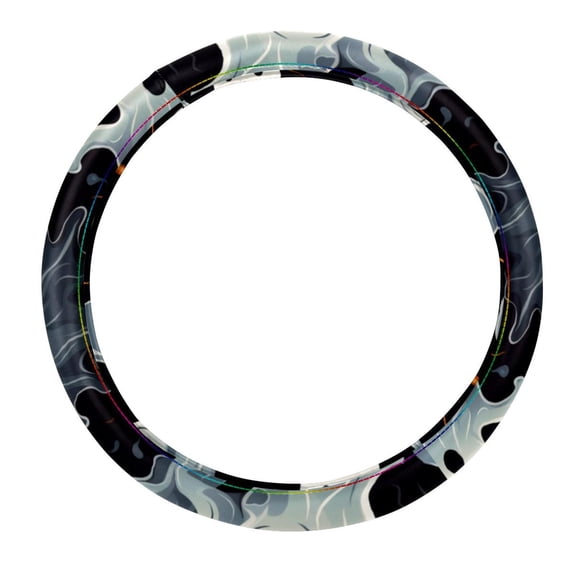 Ghost 14.5 Inch Printing PVC Leather Car Wheel Cover Steering Wheel Cover Auto Accessories