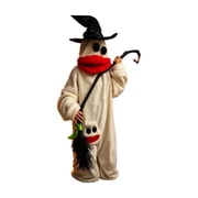 Ghost Adult Onesie,Spirit Halloween Costume,Funny White Ghost Onesie,Plush Spooky One Piece Cosplay Suit for Adults,Women and Men