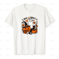 thumbnail image 1 of Ghost And Pumpkin With Spell Quote Retro Halloween Fun Cartoon Graphic T-Shirt up to size 5XL, 1 of 2