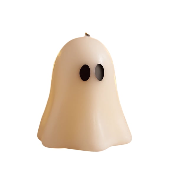 Ghost Aromatherapy Candle Creative Ornament,Halloween Candle White Decorative Candle Cute Candle Suitable For Halloween Party Home And Table Decoration