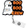 Ghost Badge Holder Crew Retractable Reel ID Card Clip Funny Boo Nurse