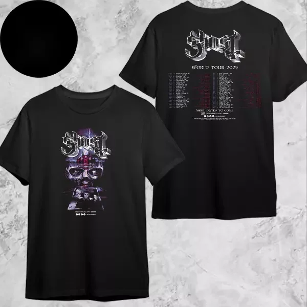 Ghost Band Tour 2025 Tour Dates Logo Fan Gifts Two Sides Classic T