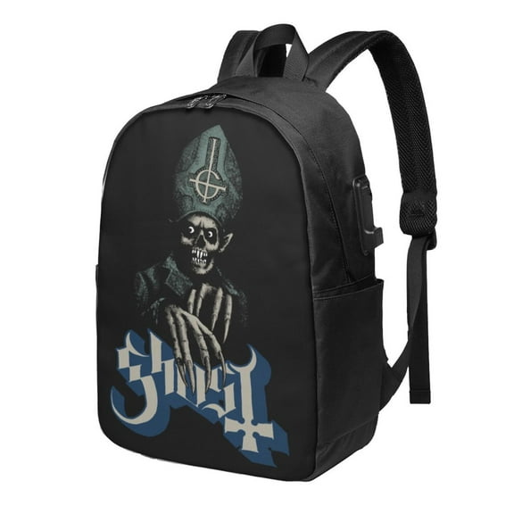 Ghost Bc Backpack Fashion Travel Backpack Laptop Backpack 17 Inch External Usb Interface Headphone Line Interface